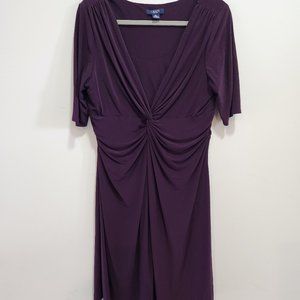 Purple Knee Length Dress